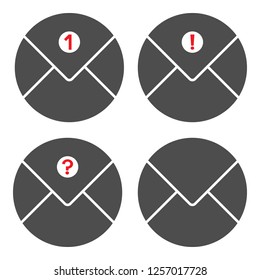 Set of message icons. Vector.