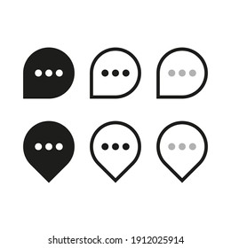  Set of message icons. vector illustration in flat design