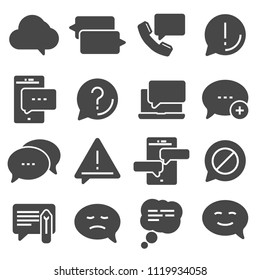 Set of Message Related Vector Icons. Contains such Icons as Conversation, SMS, Notification, Group Chat and more