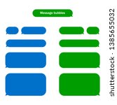 Set message service bubbles with place for text boxes. Empty messaging bubles.