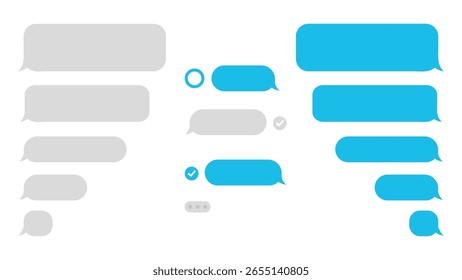 Conjunto de mensajes, diálogo, componentes de interfaz de usuario de chat para App de mensajería modernos