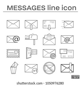 Set of messages icons.
