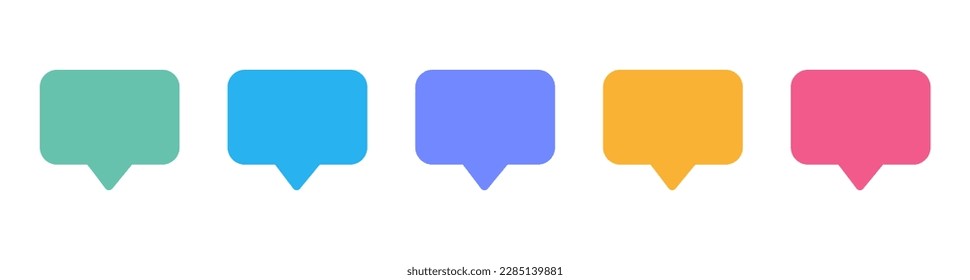 Set of messages. Icons for text. Vector illustration
