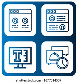Conjunto de iconos de mensajería. Como Testimonial, Text, Message , iconos de mensajería