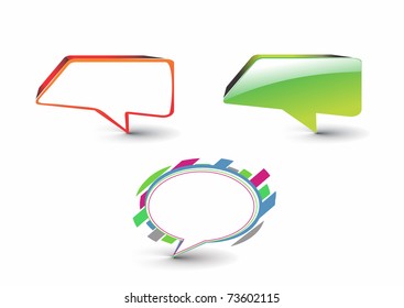 set of messenger window icon isolated on white background
