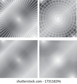 Set of metal abstract background