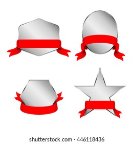 set of metal banners