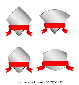 set of metal banners