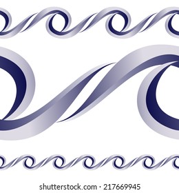 Set metal coils of various sizes on a white background