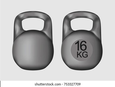 Set of metal dumbbells