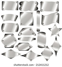 A set of metal plates for your design