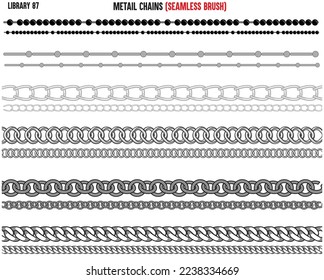 SET OF METAL SHINY CHAINS IN EDITABLE FILE