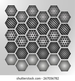Set of metal textures, vector, eps 10