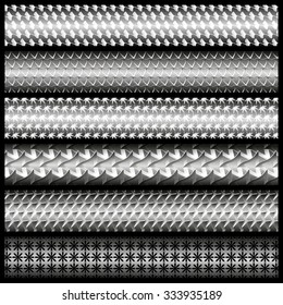 Set of metal textures, web design, vector, eps 10