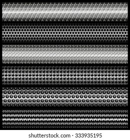 Set of metal textures, web design, vector, eps 10
