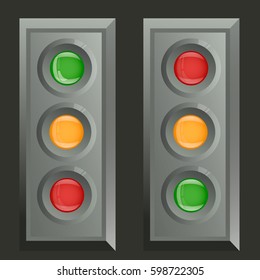 Set metal traffic lights