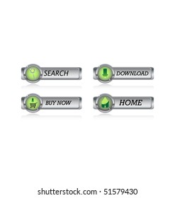 set of metal web buttons