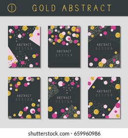 Set of metallic abstract brochures (eps10); 