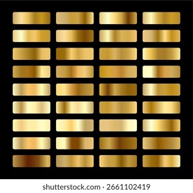 conjunto de gradientes de ouro metálico