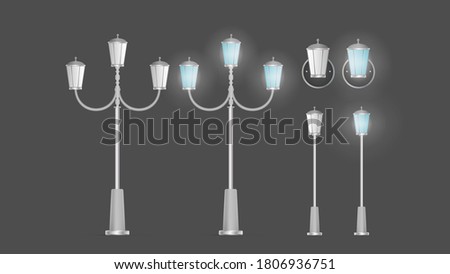 White with lamp Town