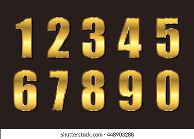 Set of metallic numbers.Vector golden numbers.