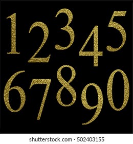 Set of metallic numbers.Vector golden numbers.