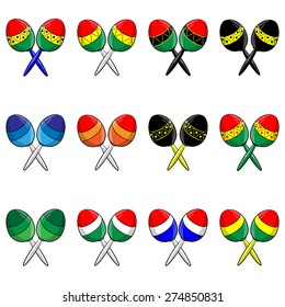 Set of Mexican maracas