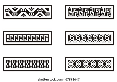 A set of Mexican ornamental designs.