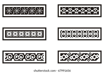 A set of Mexican ornamental designs.