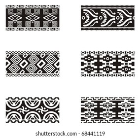 A set of Mexican ornamental designs.