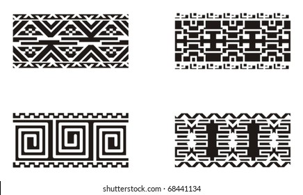 A set of Mexican ornamental designs.