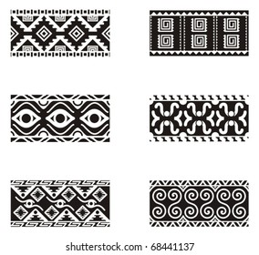 A set of Mexican ornamental designs.