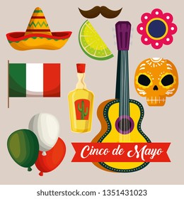 set mexican tradition event celebration