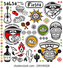 Set of Mexican vector symbols for your business