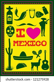 Set of Mexico icons, Vector