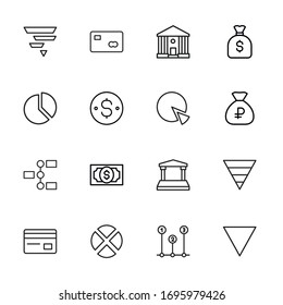 Set of microeconomics related vector line icons. Premium linear symbols pack. Vector illustration isolated on a white background. Web symbols for web sites and mobile app. Trendy design. 