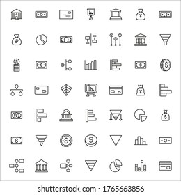 Set of microeconomics related vector line icons. Premium linear symbols pack. Vector illustration isolated on a white background. Web symbols for web sites and mobile app. Trendy design. 