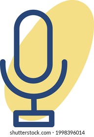 Set microphone, illustration, on a white background.