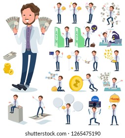 A set of Middle-aged man with concerning money and economy.There are also actions on success and failure.It's vector art so it's easy to edit.