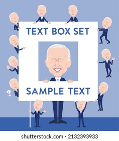 A set of Middle-aged man with a message board.Since each is divided, you can move it freely.It's vector art so easy to edit.