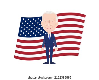 A set of Middle-aged man with national flag.It's vector art so easy to edit.