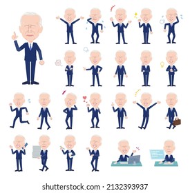 A set of Middle-aged man with who express various emotions.It's vector art so easy to edit.