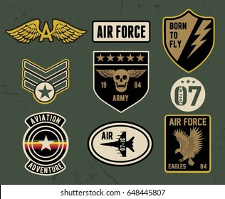 Military patch emblem badges Stock Vector