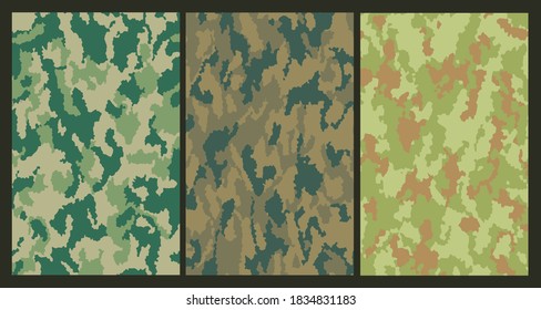 Set Military Camouflage Backgrounds Stock Vector (Royalty Free ...