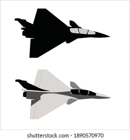 set of military jetfighter deltawing vector design