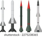 Set of Military Missiles illustration