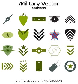 Set Of Military Vector. Army Patches. Badges. Military Symbols.