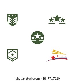 Set Military Wave Logo Template vector symbol nature