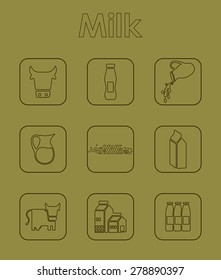 It is a set of milk simple web icons