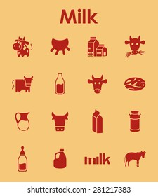 It is a set of milk simple web icons
